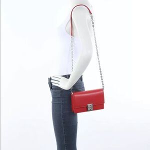 Givenchy 4G Small Red Leather Crossbody Bag